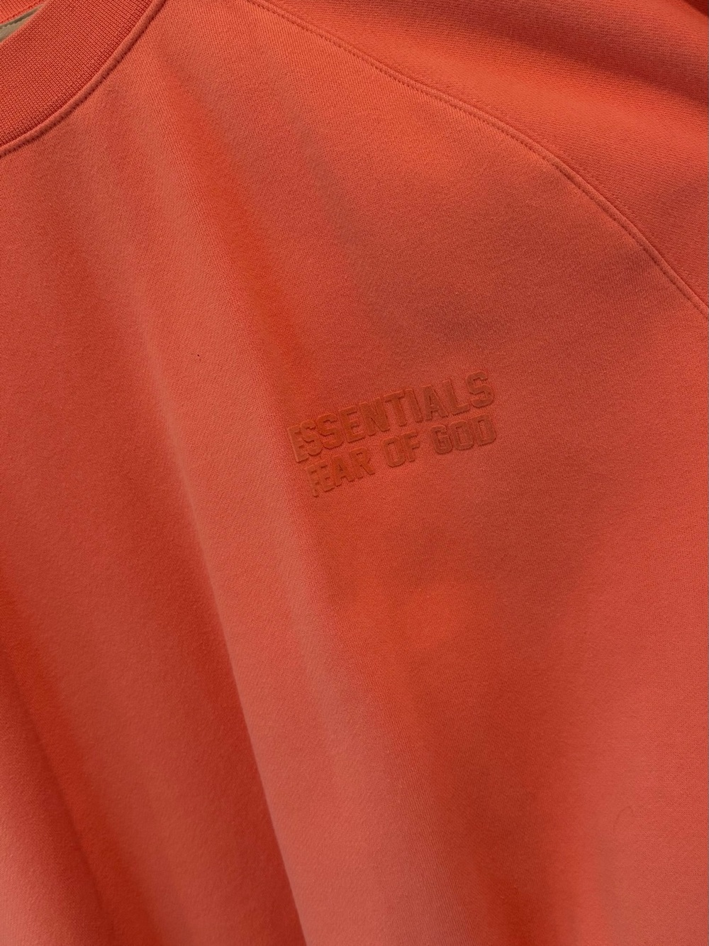 Essentials Coral-Peach Crewneck Sweatshirt - Picture 2 of 5